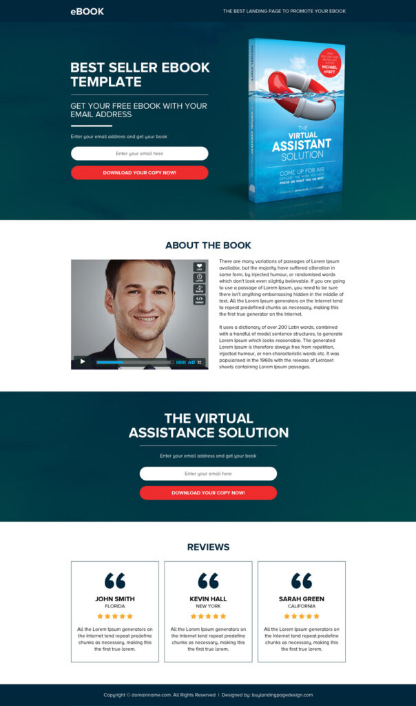 Effective Landing Page Designs For Selling Your EBook Online