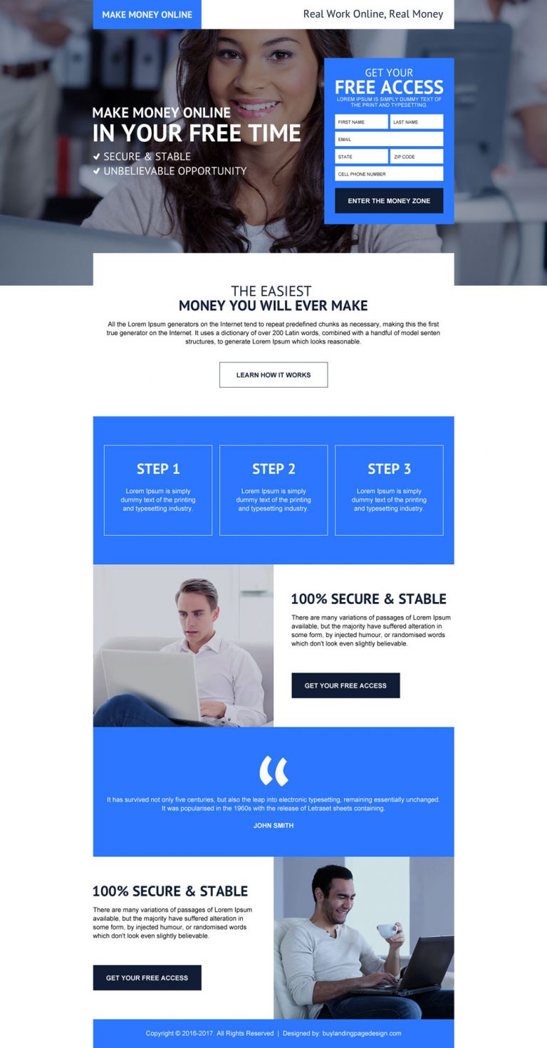 Make Money Online Top 14 Effective Landing Pages