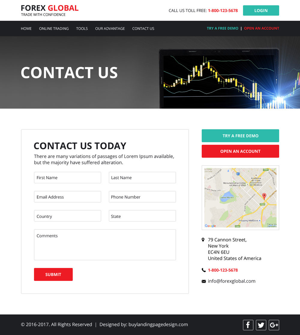 Forex Trading Business Responsive Website Designs