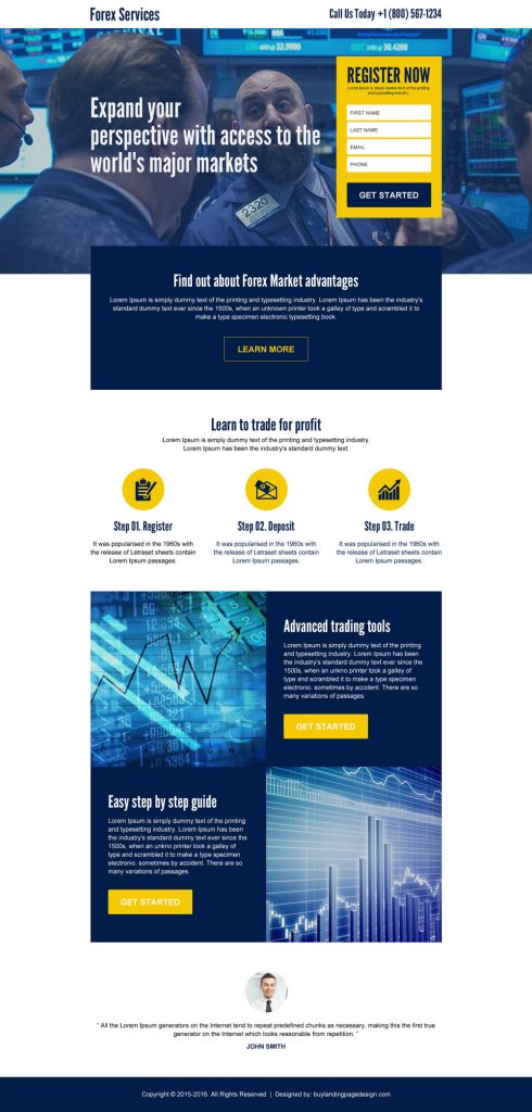 responsive forex landing pages for your forex business