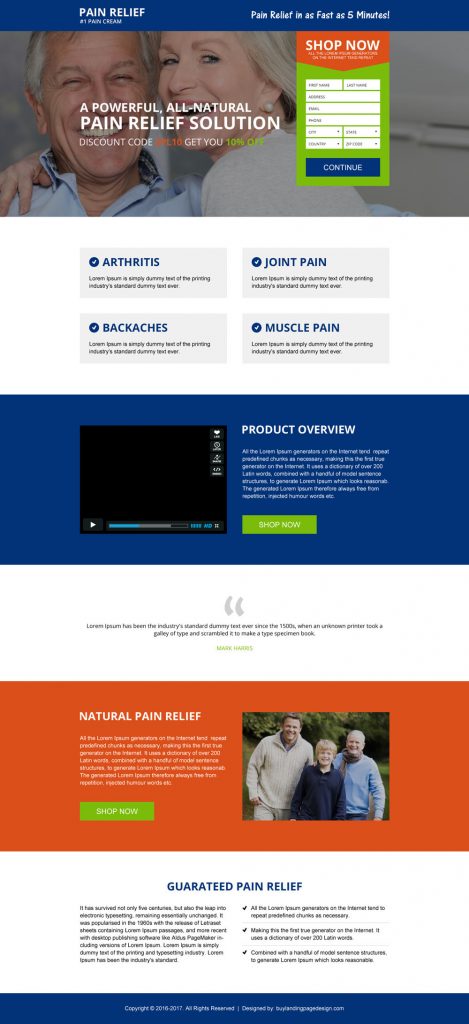 Best landing page design templates for conversion and sales