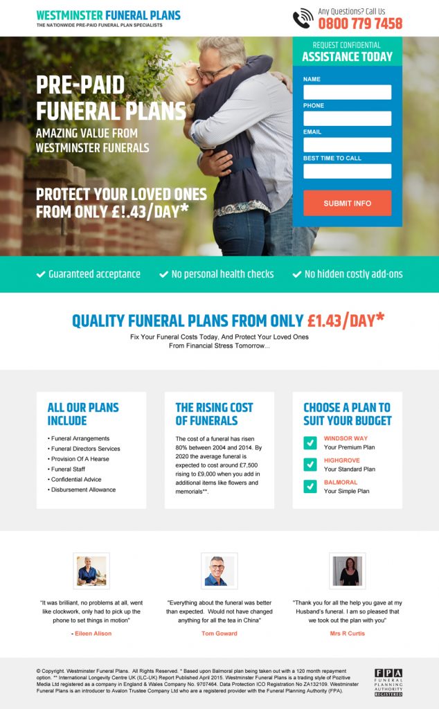 pre-paid-funeral-plans-assistance-lead-capture-custom-landing-page