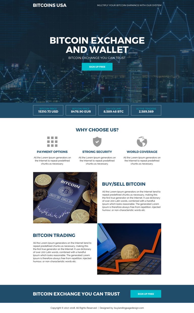 crypto currency lead capture pages