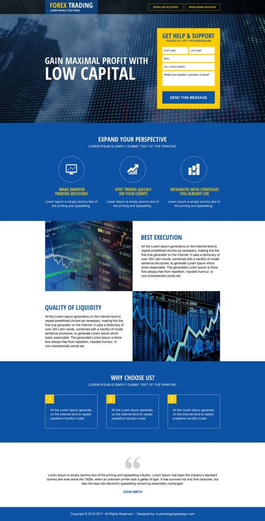 20 Forex Trading Responsive Landing Pages That Convert