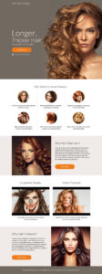 Hair Extensions Selling Responsive Landing Page designs