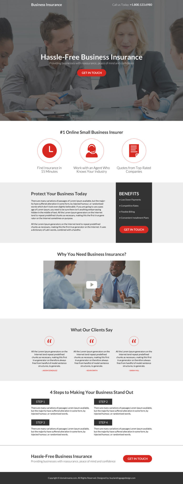 Download bootstrap landing page designs to capture leads