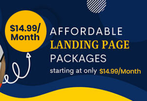 landing page package only at $14.99 per month