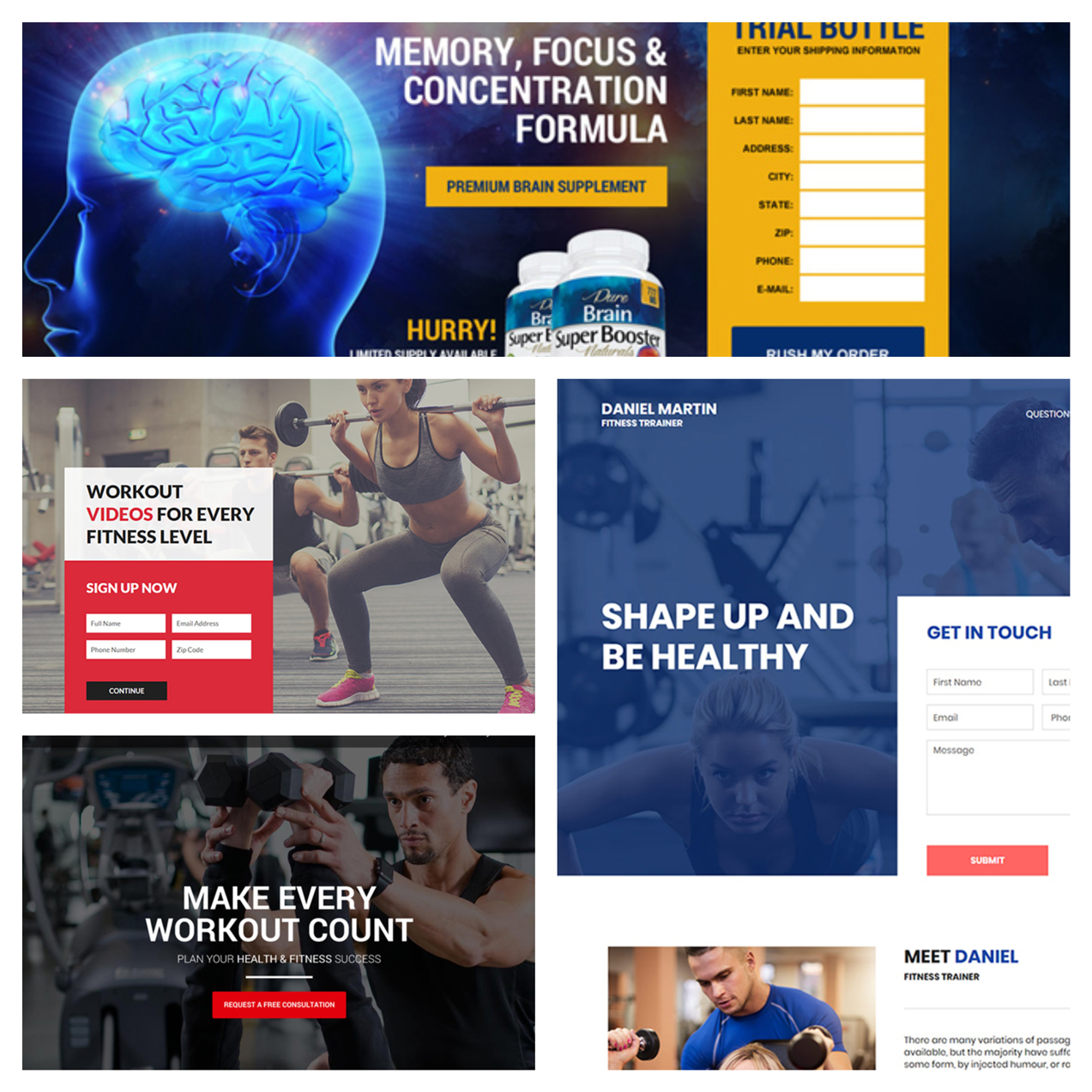Gym SUPPLEMENTS AD DIGITAL VIDEO Template