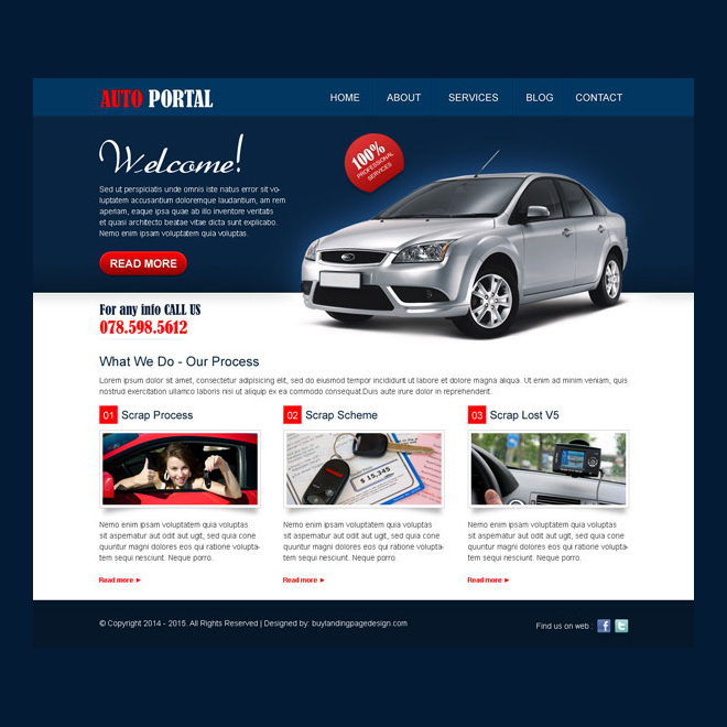 creative call to action website template design psd for ...