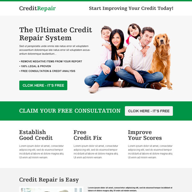 Free Credit Repair Website Templates