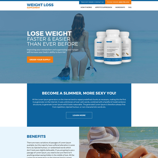 best weight loss html website template to create your weight loss website