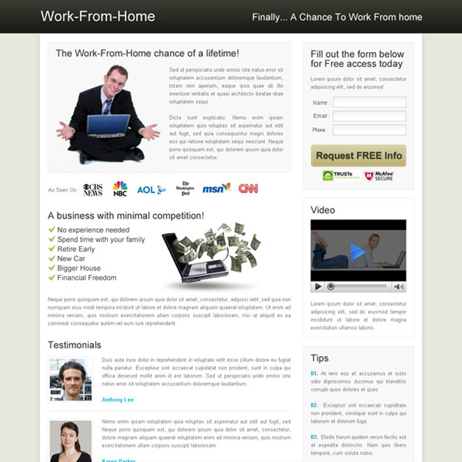 work from home clean flog design Flogs example