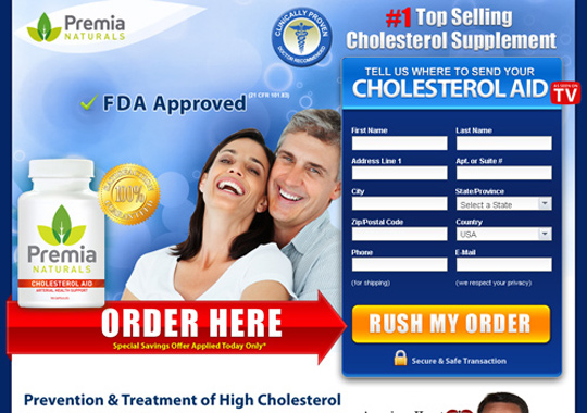 cholesterol supplement product  example