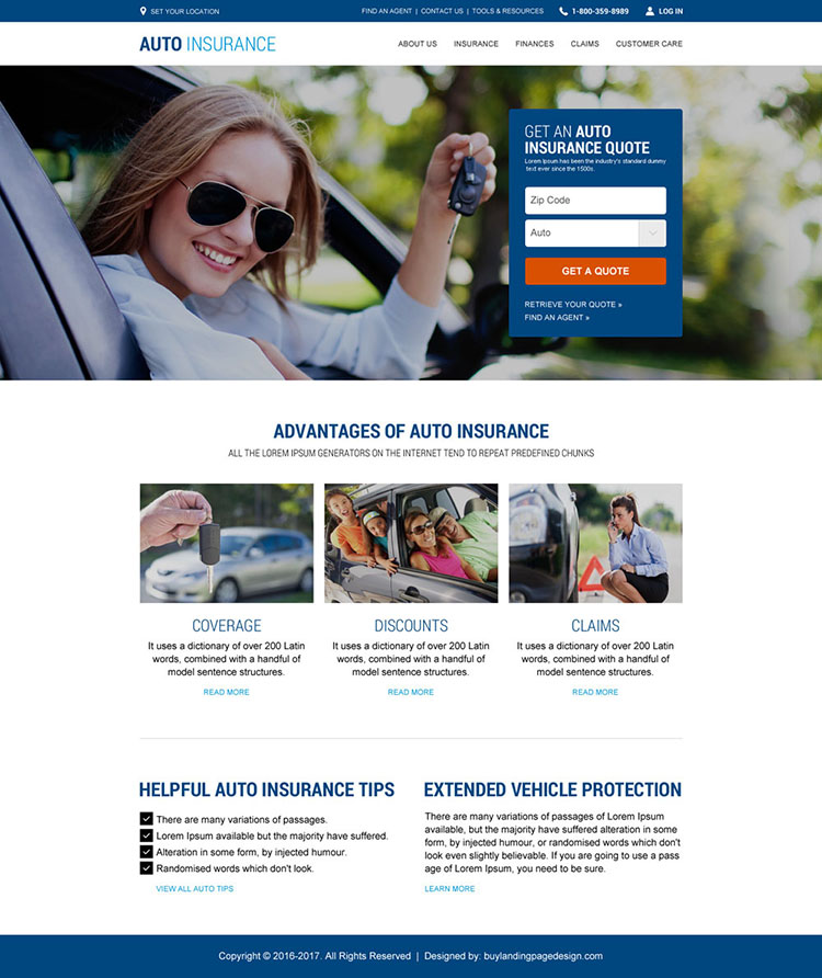 Car Insurance Web Template Eliminate Your Fears And Doubts Bybloggers