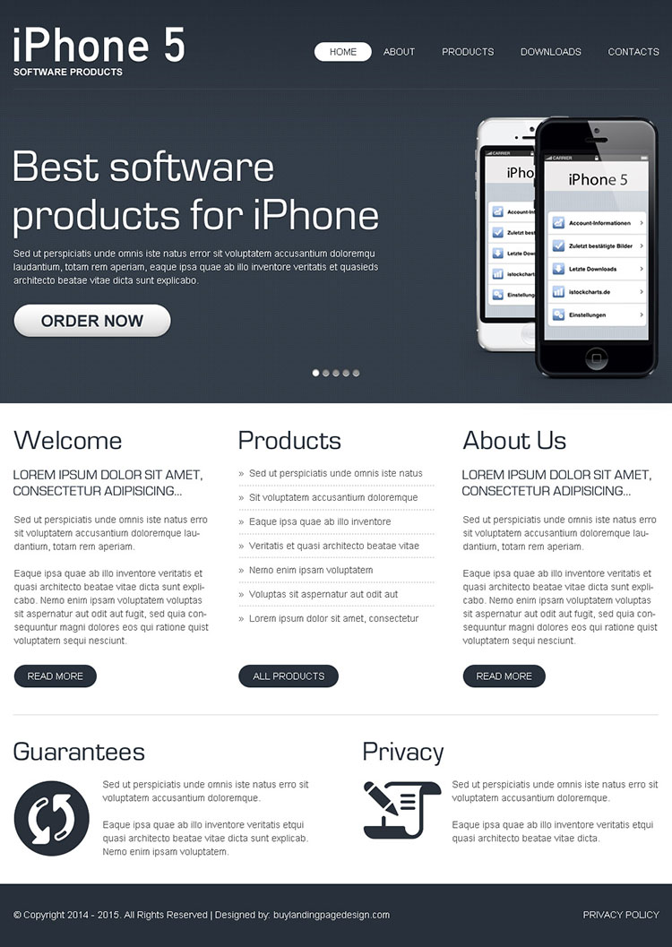 best and converting software html website template