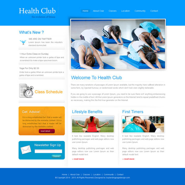 templates free blog photo Template health  Website template website club psd  001