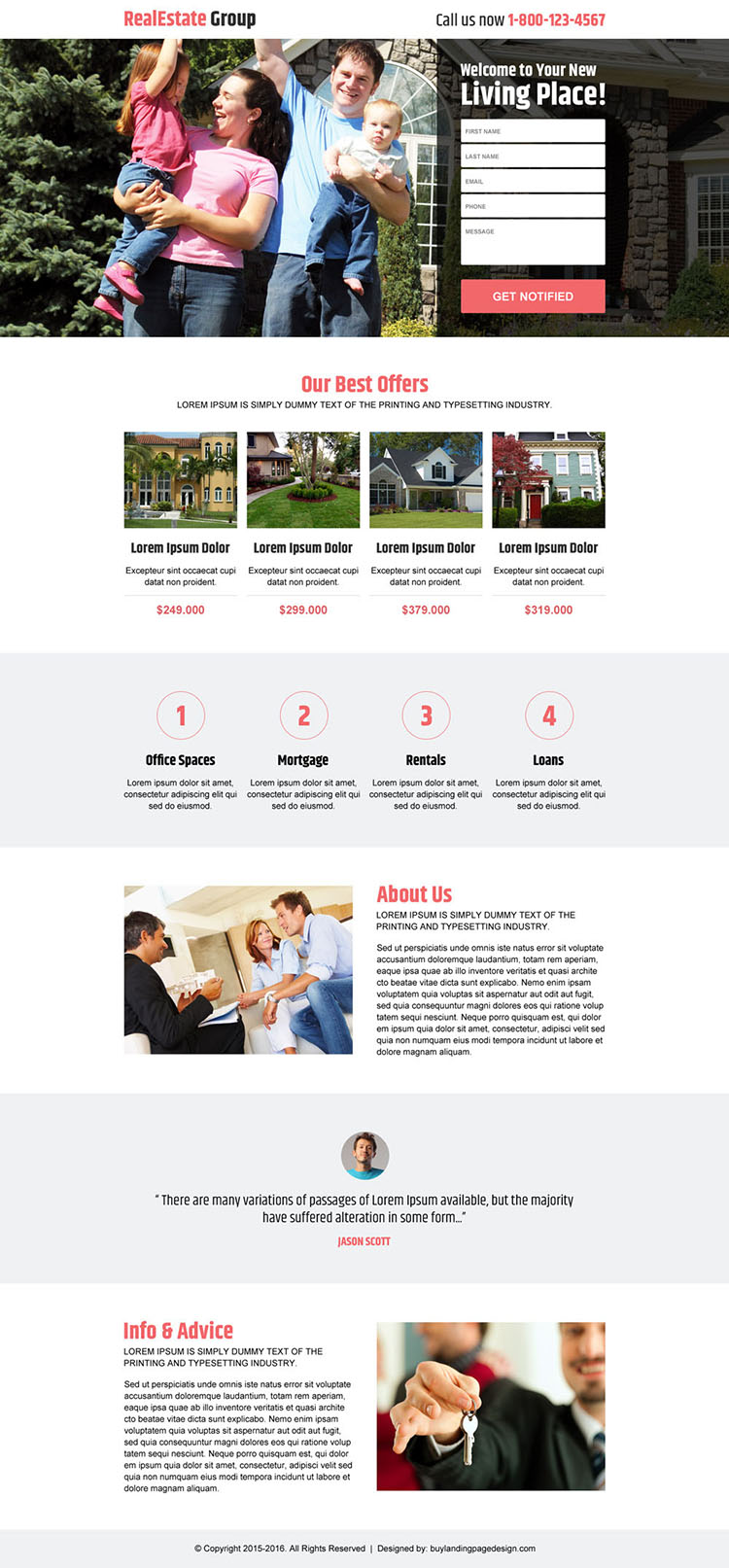 real estate group best deal lead gen landing page design template