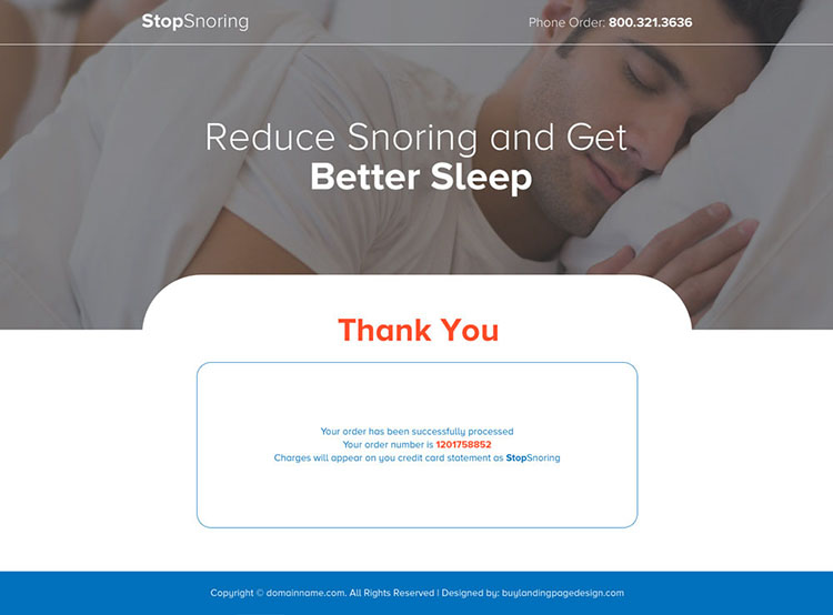 anti snoring mouthpiece selling bootstrap landing page