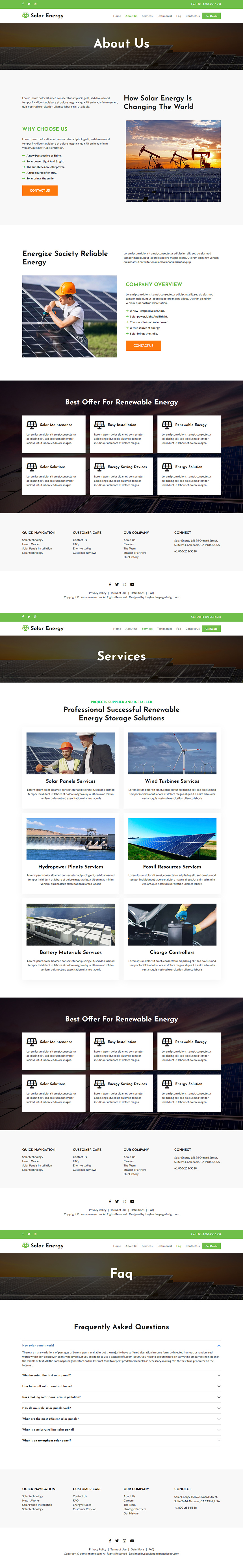natural solar energy responsive website design