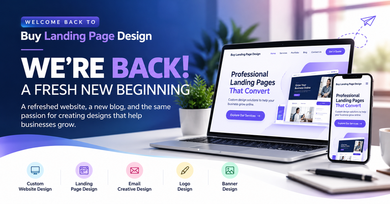 Welcome back to buy landing page design